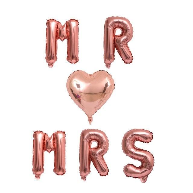 2pcs/lot Good Quality 36inch Round White and black Print Mr&Mrs Latex Balloons For Happy Wedding And  Valentine's Day