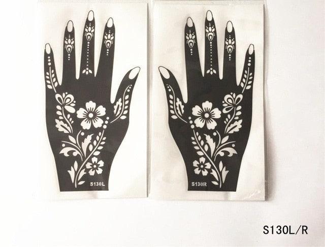 2Pcs/Set Temporary Womens Tattoo 25 Luxury Designs Body Art Waterproof Tattoo For Hands Wedding Party