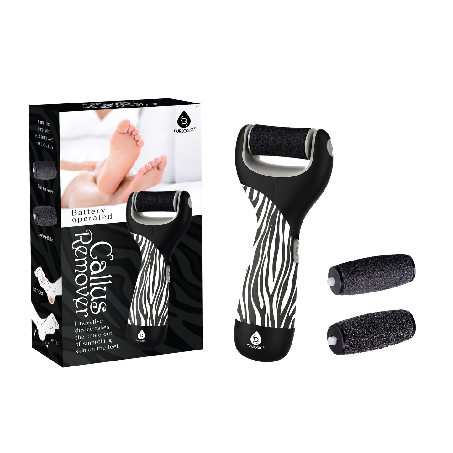 Pedi Perfect Foot File Battery Operated Callus Remover Tool-4