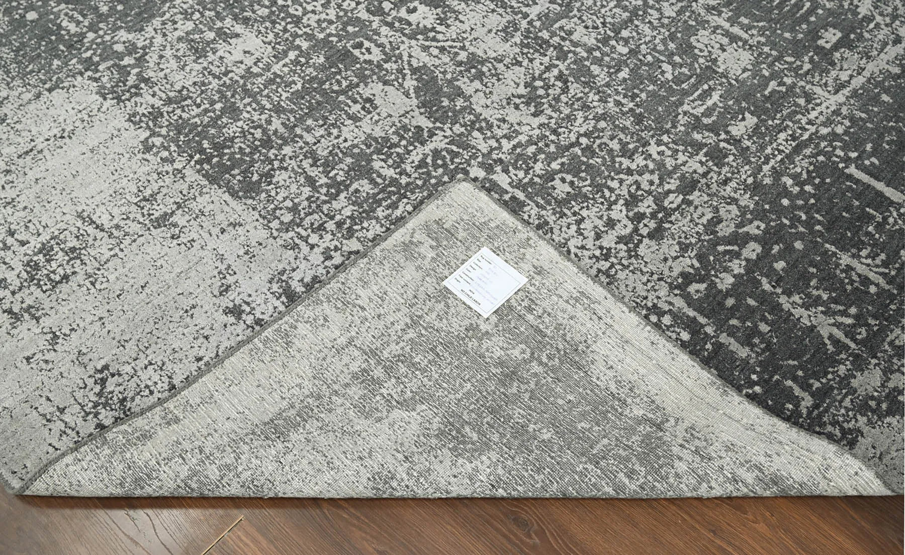 8x10 Tone on Tone Gray Hand Knotted 100% Wool Transitional Oriental Area Rug-2