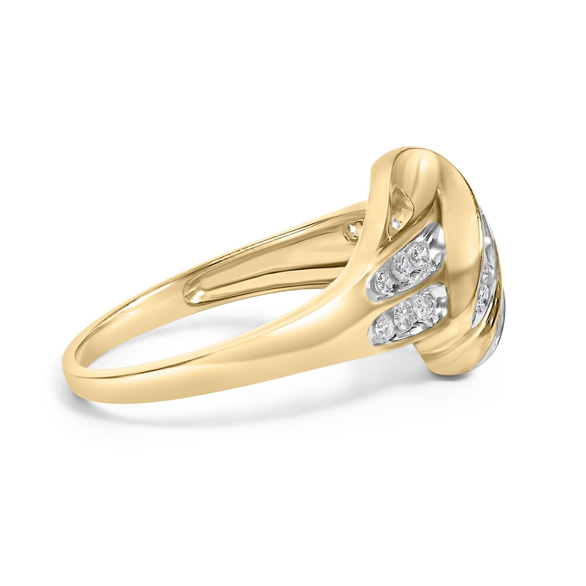10K Yellow Gold Plated .925 Sterling Silver 1.0 Cttw Diamond Flower Cluster Open Halo Floral Ring (J-K Color, I2-I3 Clarity)-1