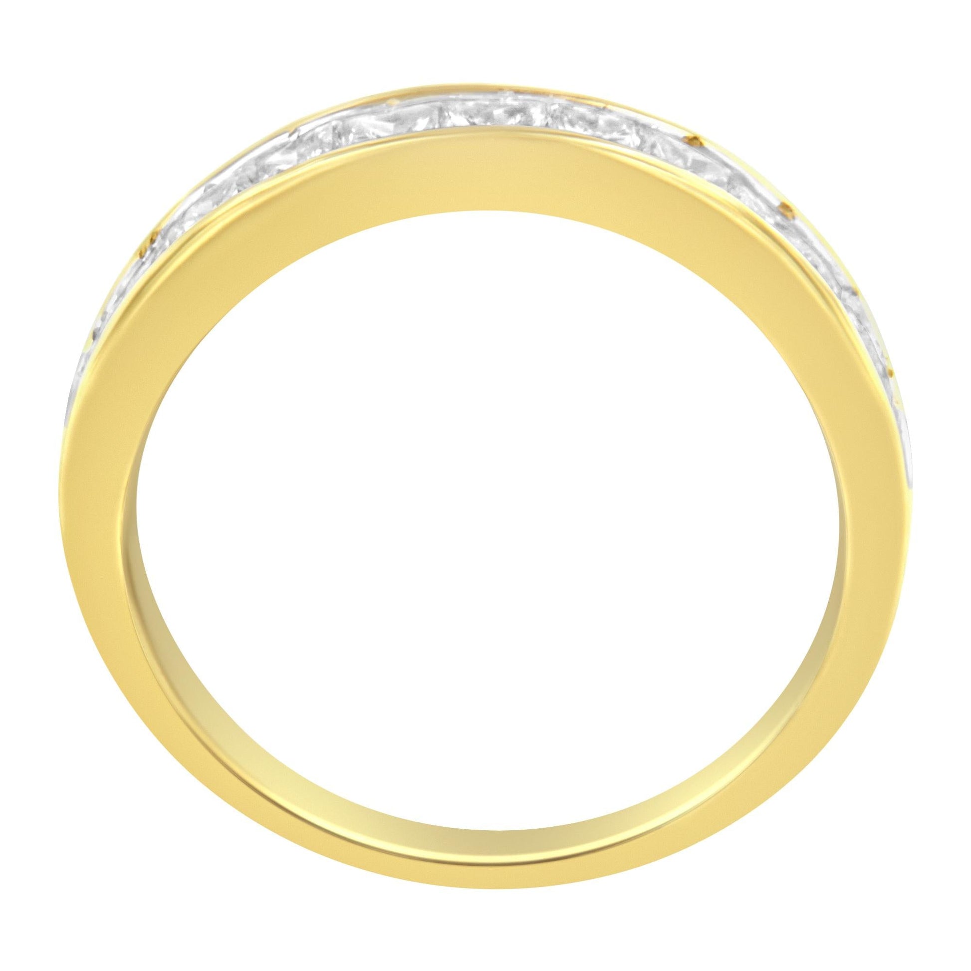 14KT Yellow Gold Diamond Channel Band Ring (1 cttw, H-I Color, SI2-I1 Clarity)-4