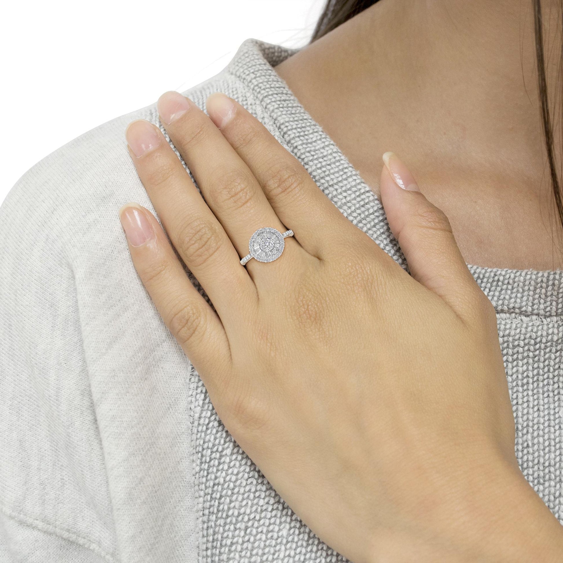 10KT White Gold Diamond Cocktail Ring (1 cttw, H-I Color, SI2-I1 Clarity)-2
