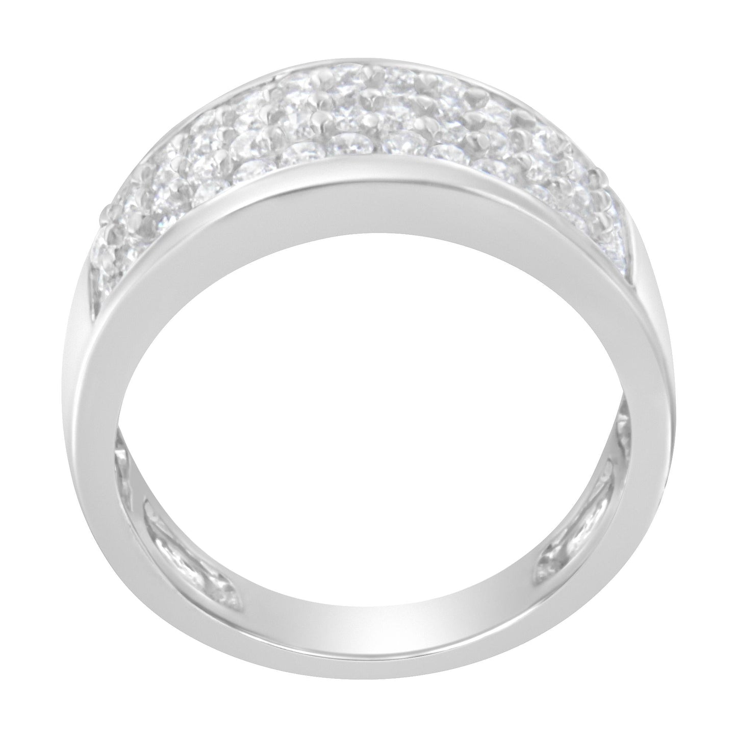 14K White Gold Round Cut Diamond Ring (1.0 Cttw, H-I Color, SI2-I1 Clarity)-3