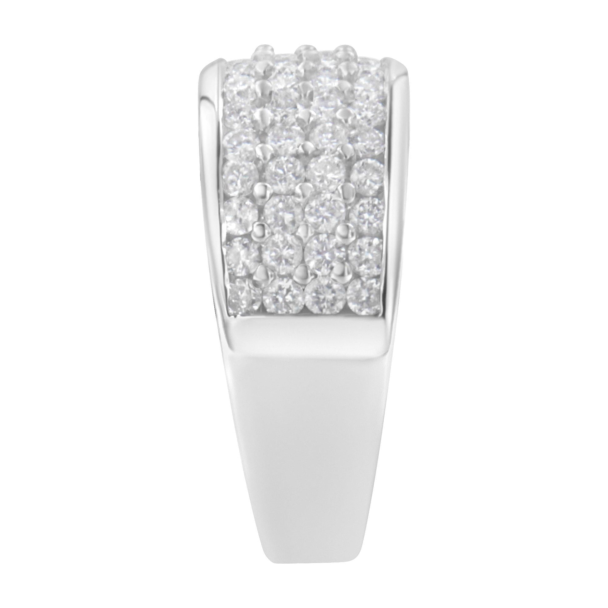 14K White Gold Round Cut Diamond Ring (1.0 Cttw, H-I Color, SI2-I1 Clarity)-4