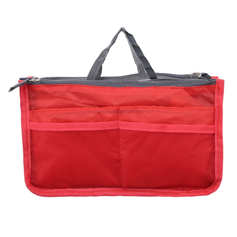 Organizer Insert Bag Women Nylon Travel Insert Organizer Handbag Purse Large liner Makeup Cosmetic Bag Cheap Female Tote Pouch
