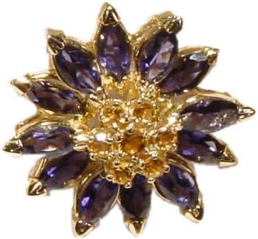 Sapphire Daisy Earrings: Pink, Yellow, Orange or White Sapphires in 18K Gold. Blue Sapphires Priced Separately.-10