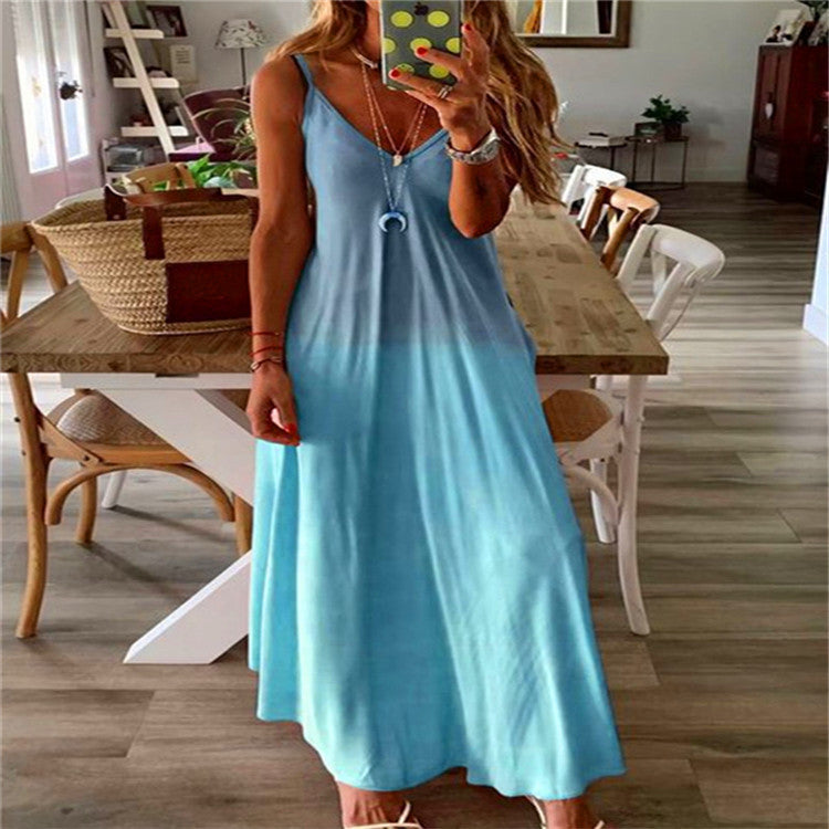 Tie-dye plus size sling jumpsuit