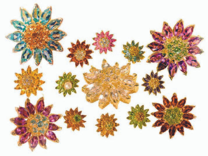 Sapphire Daisy Earrings: Pink, Yellow, Orange or White Sapphires in 18K Gold. Blue Sapphires Priced Separately.-20