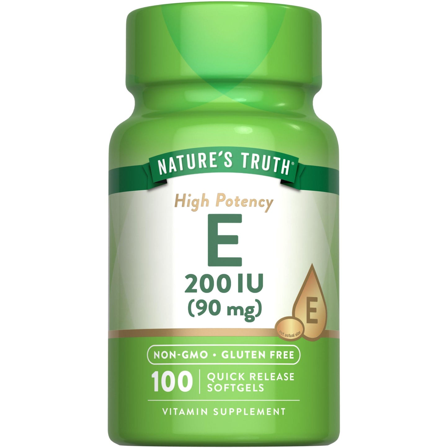 Nature's Truth Vitamin High Potency E 200 IU, Softgels