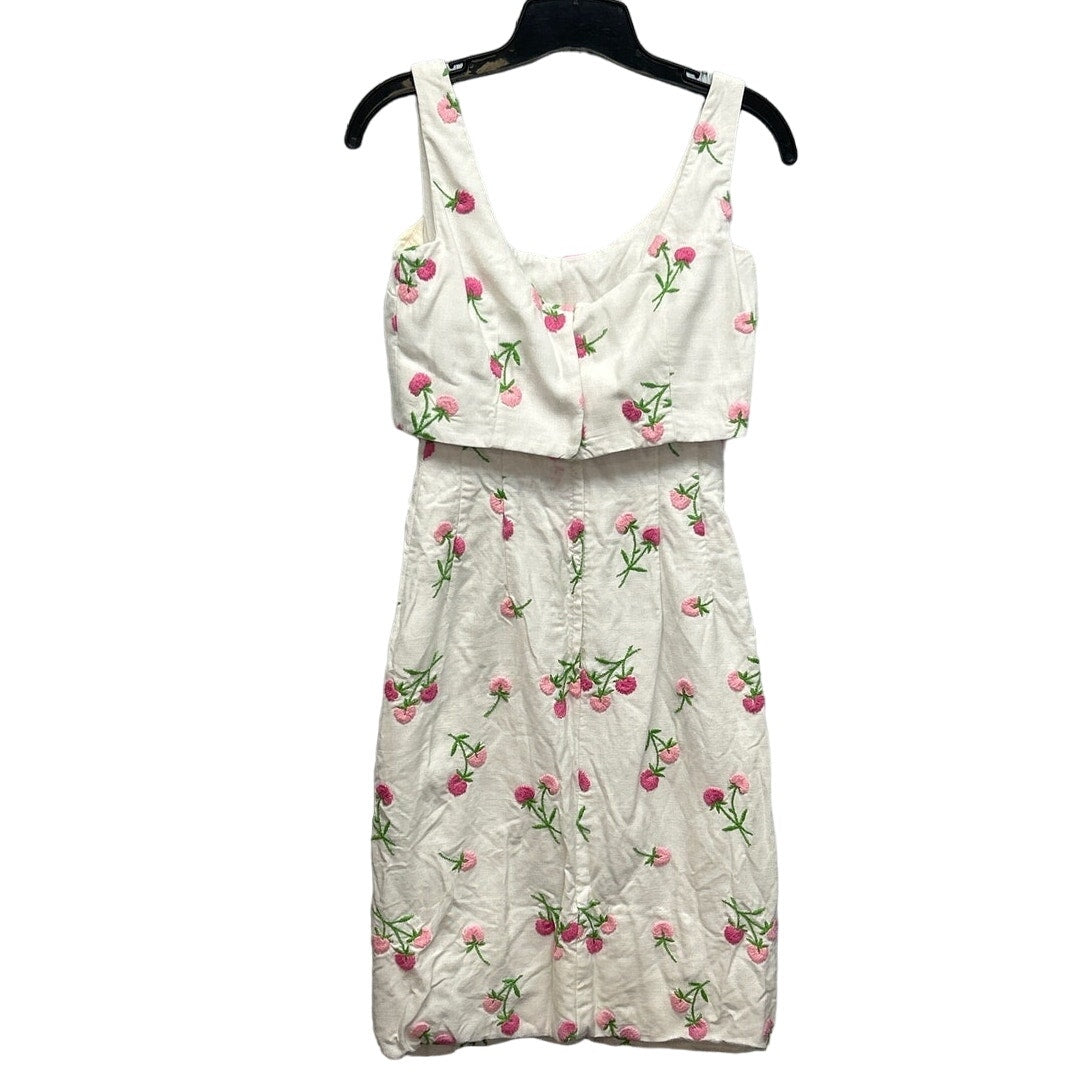 Vintage Miss Martini Jerry Parn Womens Small Sleeveless Embroidered Floral Dress