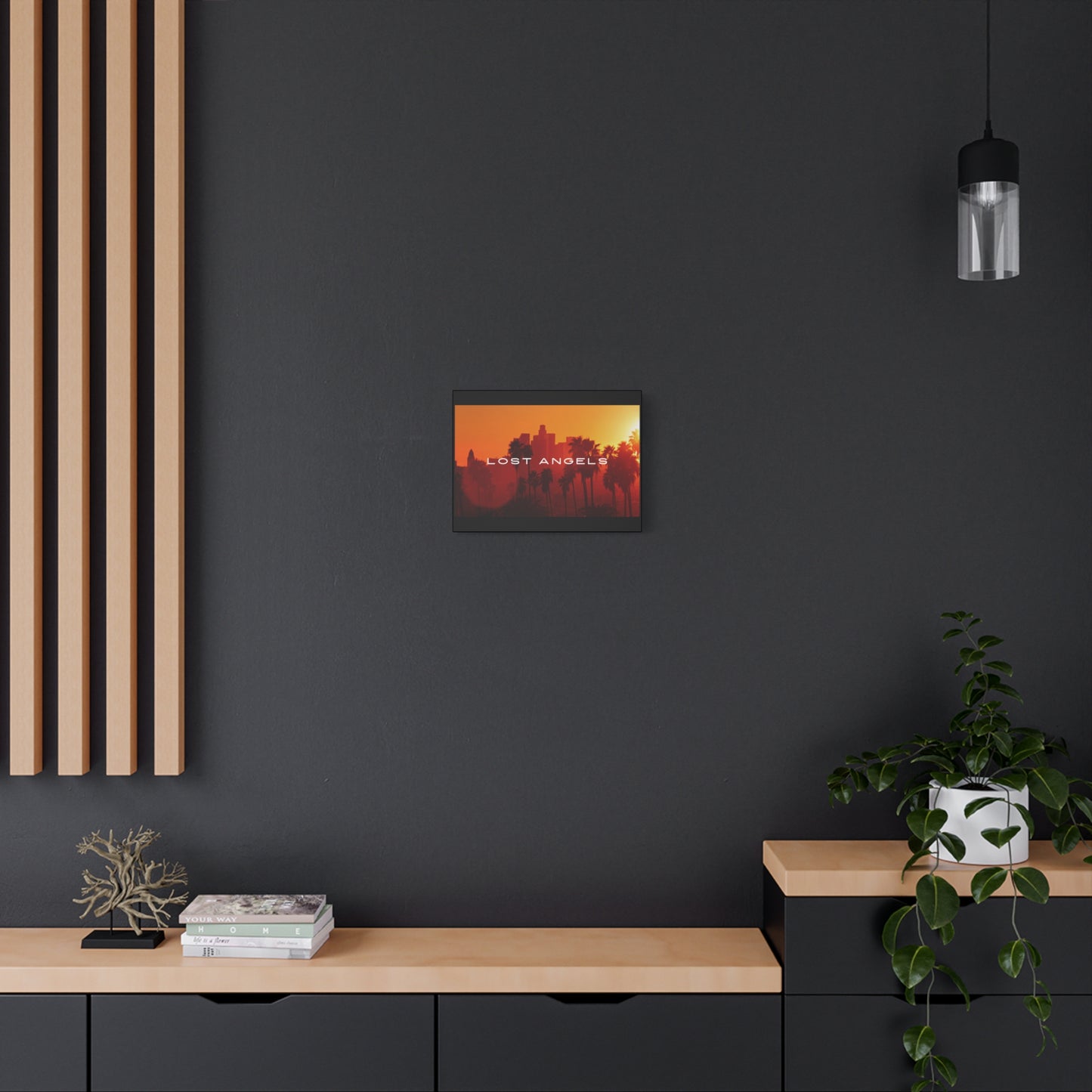 Lost Angels Wall Art Canvas | Sunset Cityscape Print, Home Decor, Gift for Art Lovers, Modern Living Room, California Vibe