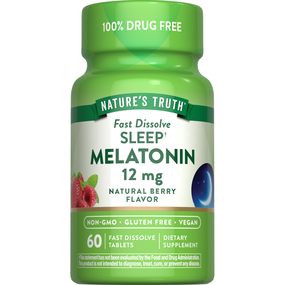 Nature's Truth Natural Berry Flavor Fast Dissolve Tablets 12 Mg Sleep Melatonin