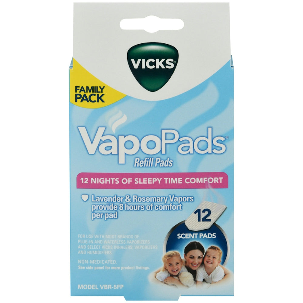 Vicks Vapopads  Refills  Lavender & Rosemary  Scent Pads Family Pack 12Ea