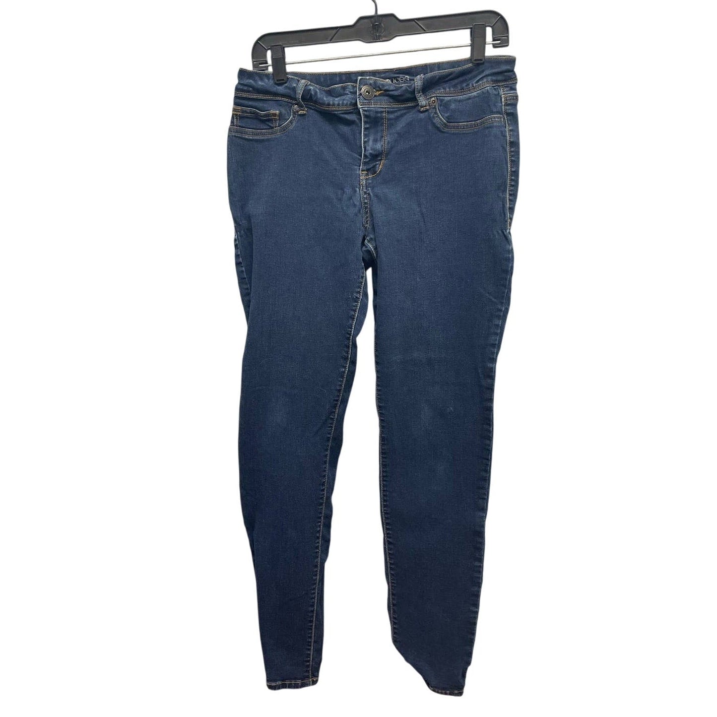 Maurices Large Regular Stretch Cotton Spandex Straight Leg Denim Blue Jeans