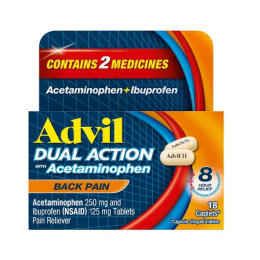 Advil Dual Action with Acetaminophen Back Pain Relief (18 ct)