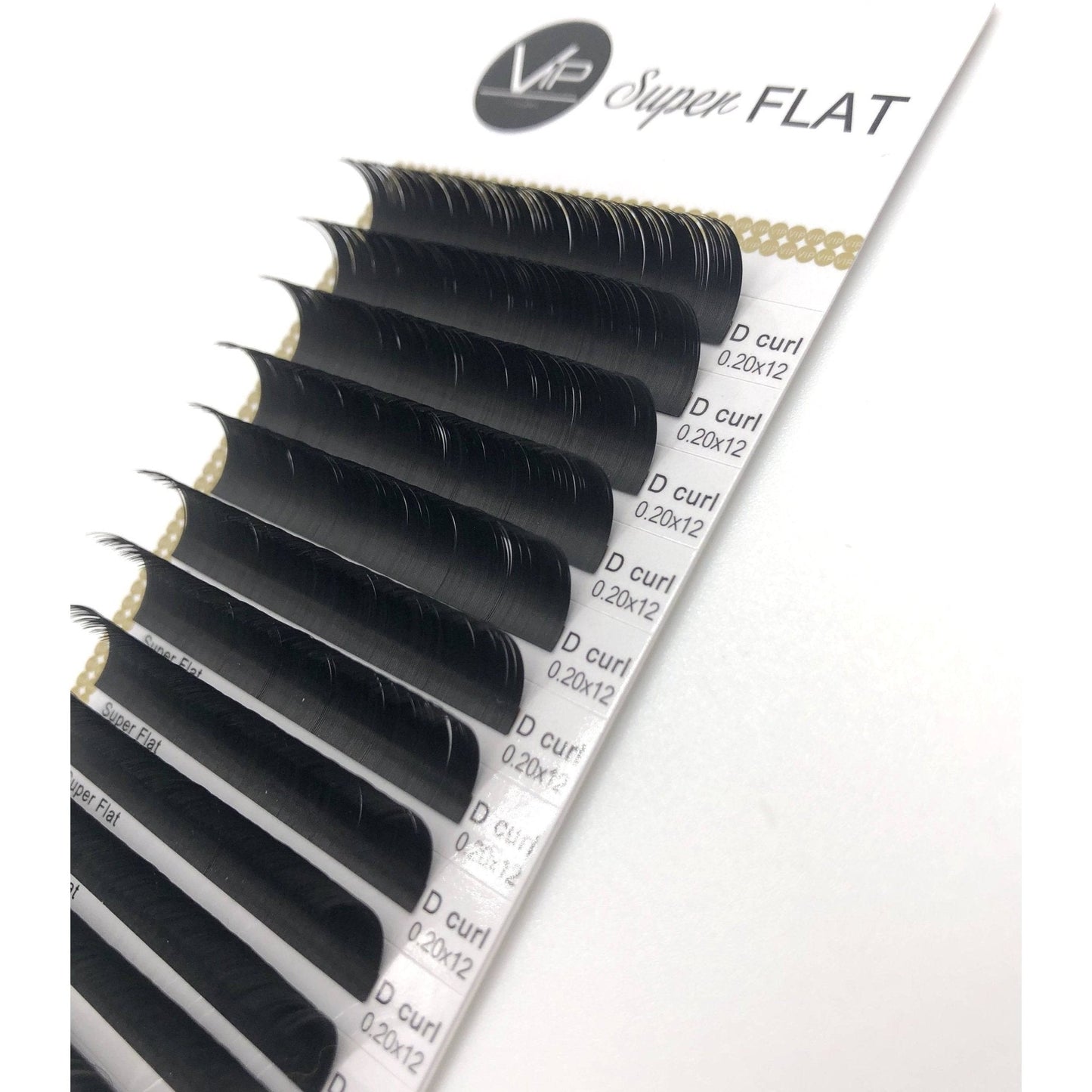 VIP Eyelashes - Super Flat Extensions - 12 lines - 0.20 D