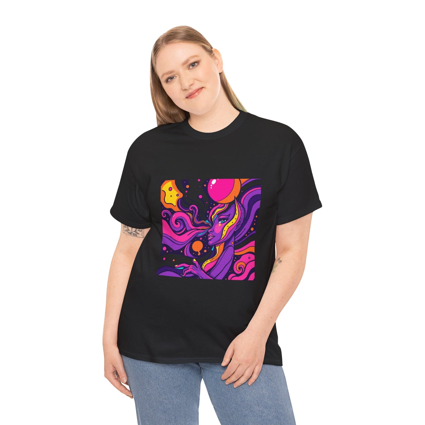 Vibrant Psychedelic Art Tee, Bohemian Graphic T-Shirt, Unisex Cotton Tee, Fashionable Casual Wear, Perfect Gift for Art Lovers