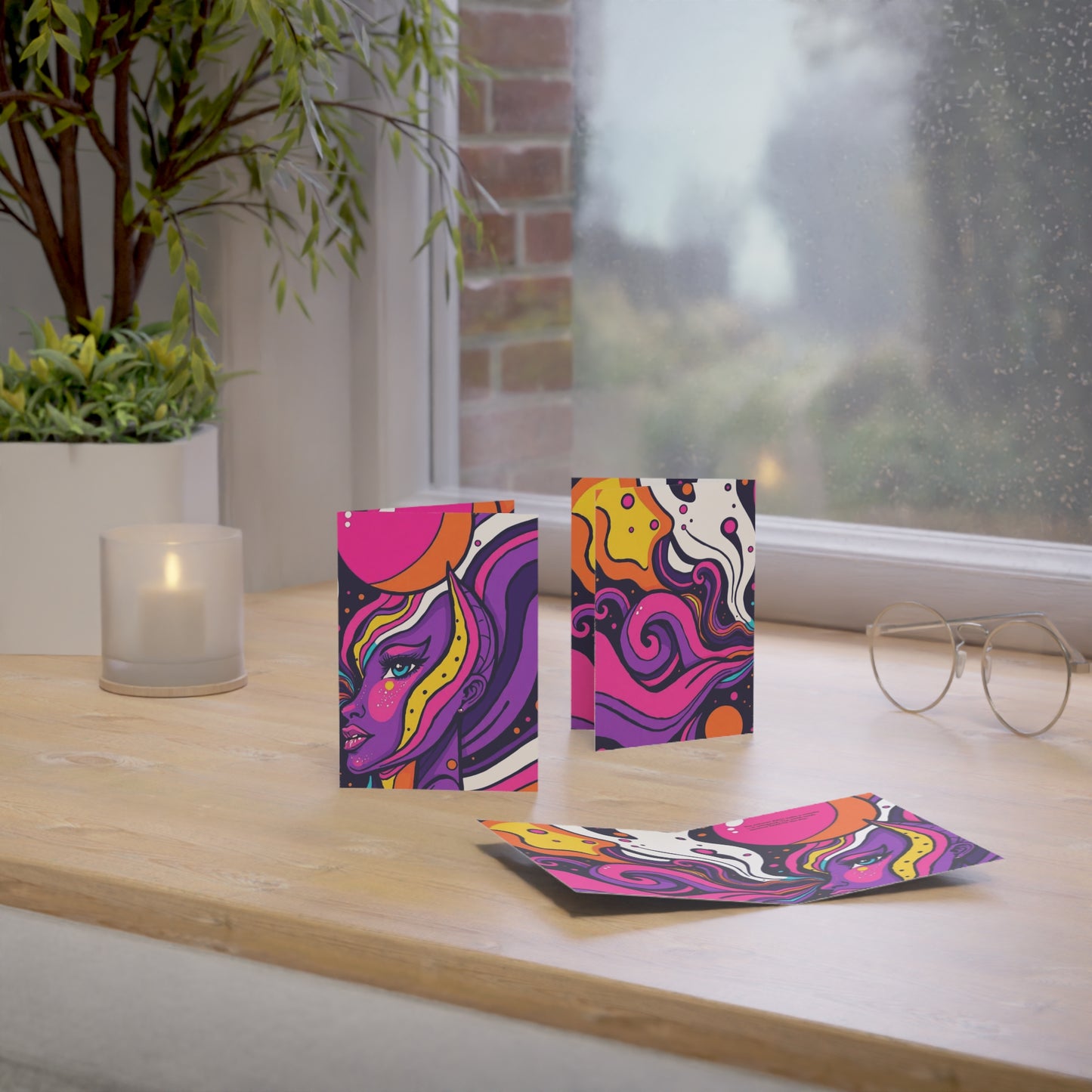 Vibrant Art Greeting Cards - Colorful Abstract Designs for Any Occasion, Art Cards, Fun Stationery, Unique Gift, Invite, Note Cards