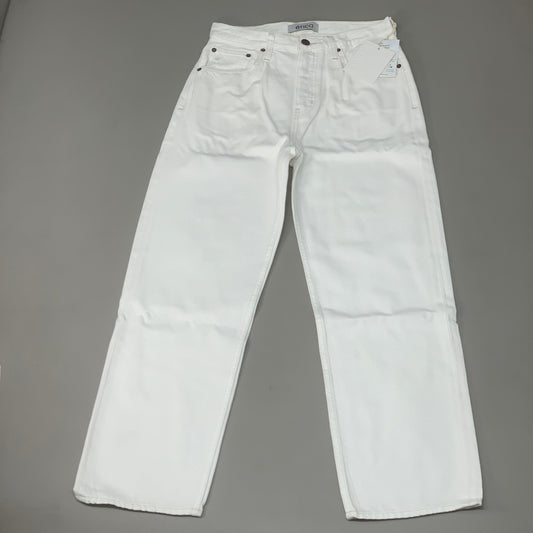 ETICA Tyler High Waist Straight Leg Ankle jeans Vintage White Size 28 EW180114A