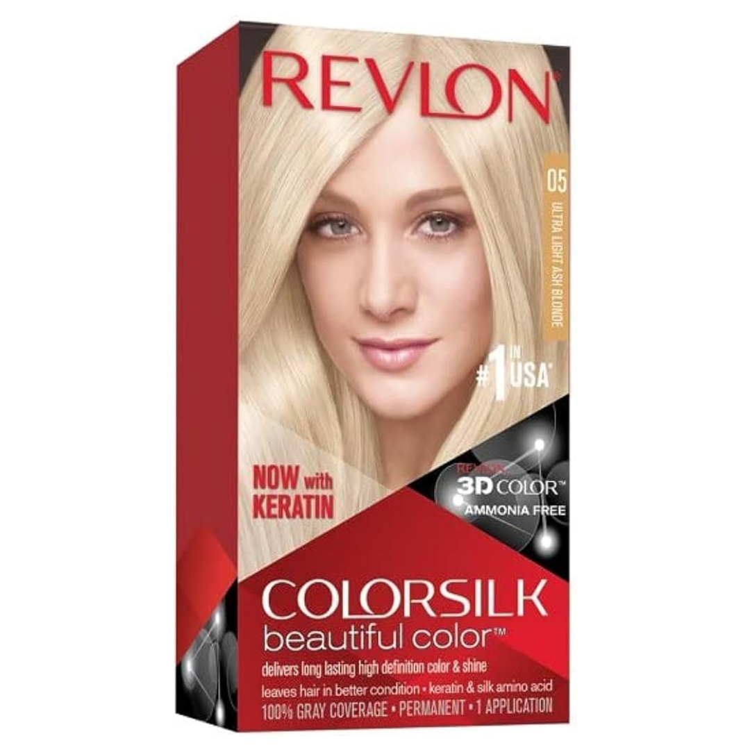 Revlon Colorsilk Beautiful Color Permanent Hair Dye #05 Ultra Light Ash Blonde