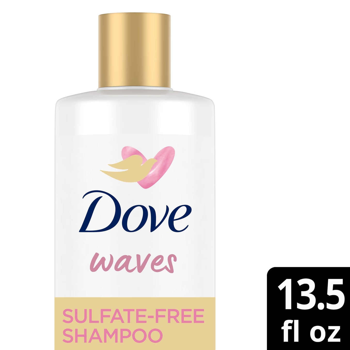 Love Your Waves Sulfate-Free Shampoo for Wavy Hair Hydrated Waves Moisturizing Shampoo Made with Raw Shea Butter for Definition & 72 Hr Frizz Protection, 13.5 Fl Oz