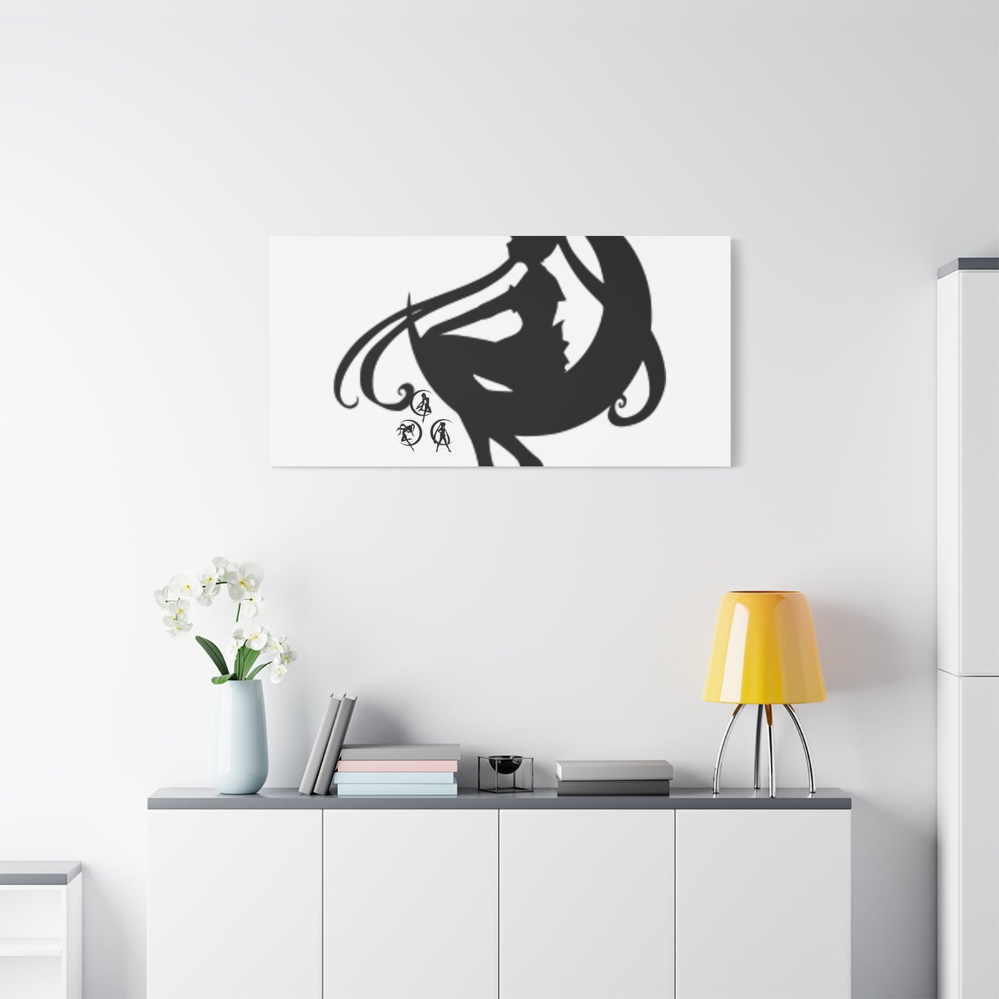 Moonlit Goddess Canvas Art, Modern Wall Decor, Fantasy Home Decor, Boho Aesthetic, Gift for Art Lovers