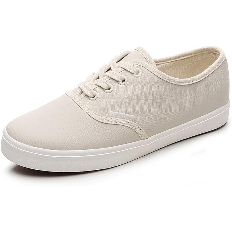 Cull4U Womens Size 8 Beige Sneaker Lace Up Round Closed Toe Slip On Shoes