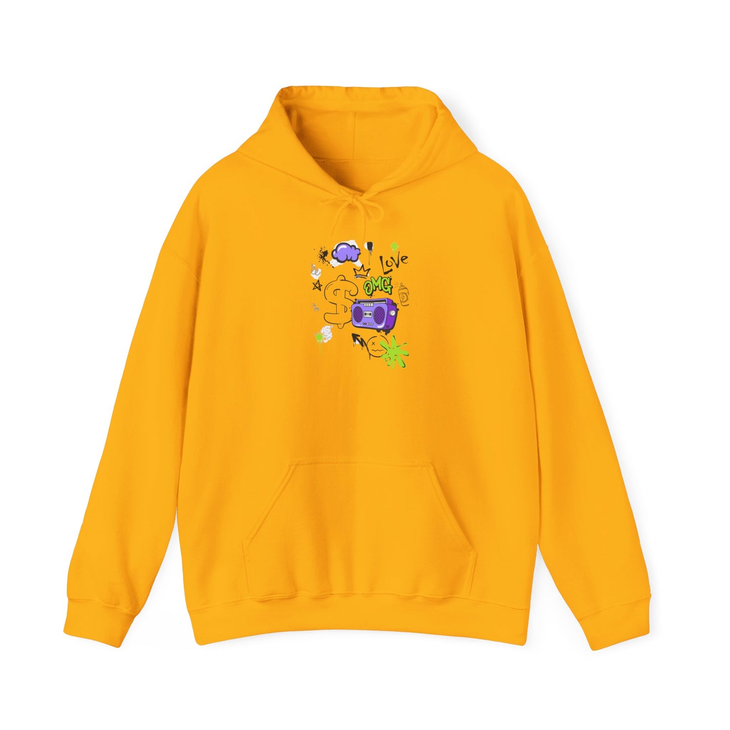 Love Music-Inspired Unisex Heavy Blend™ Hooded Sweatshirt – Cozy, Creative Vibes for All Occasions