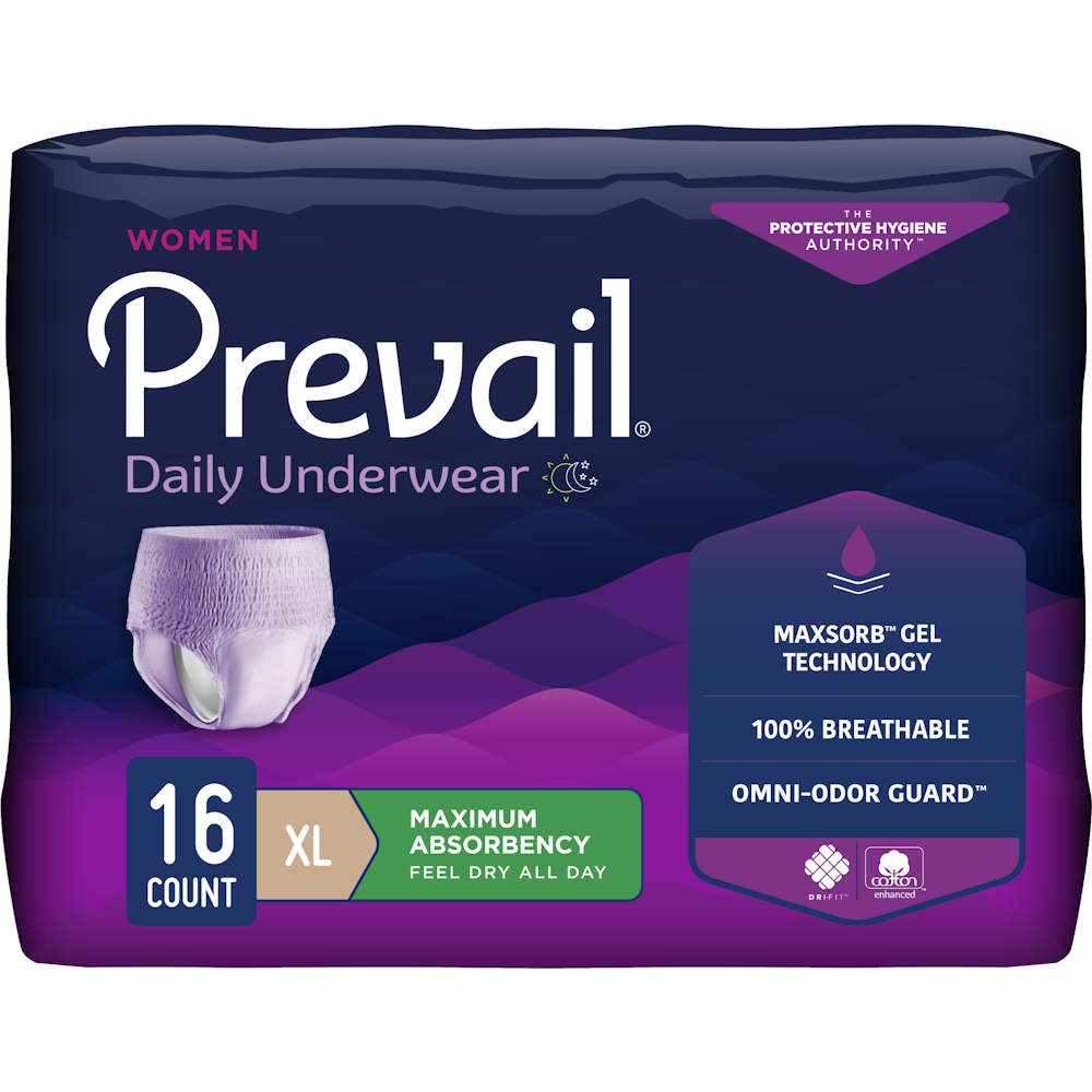 Prevail Daily Underwear Women Max Absorbency  X-Large 4x16ct