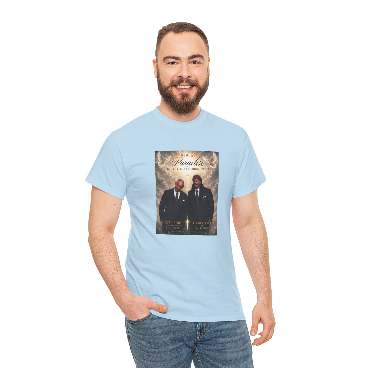 Memorial Tribute Tee — "Rest in Paradise" Funeral Remembrance Shirt