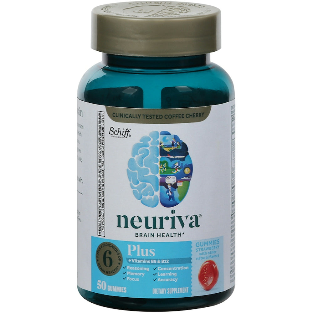 Neuriva Plus Brain Health Support Gummies - Strawberry - 50ct