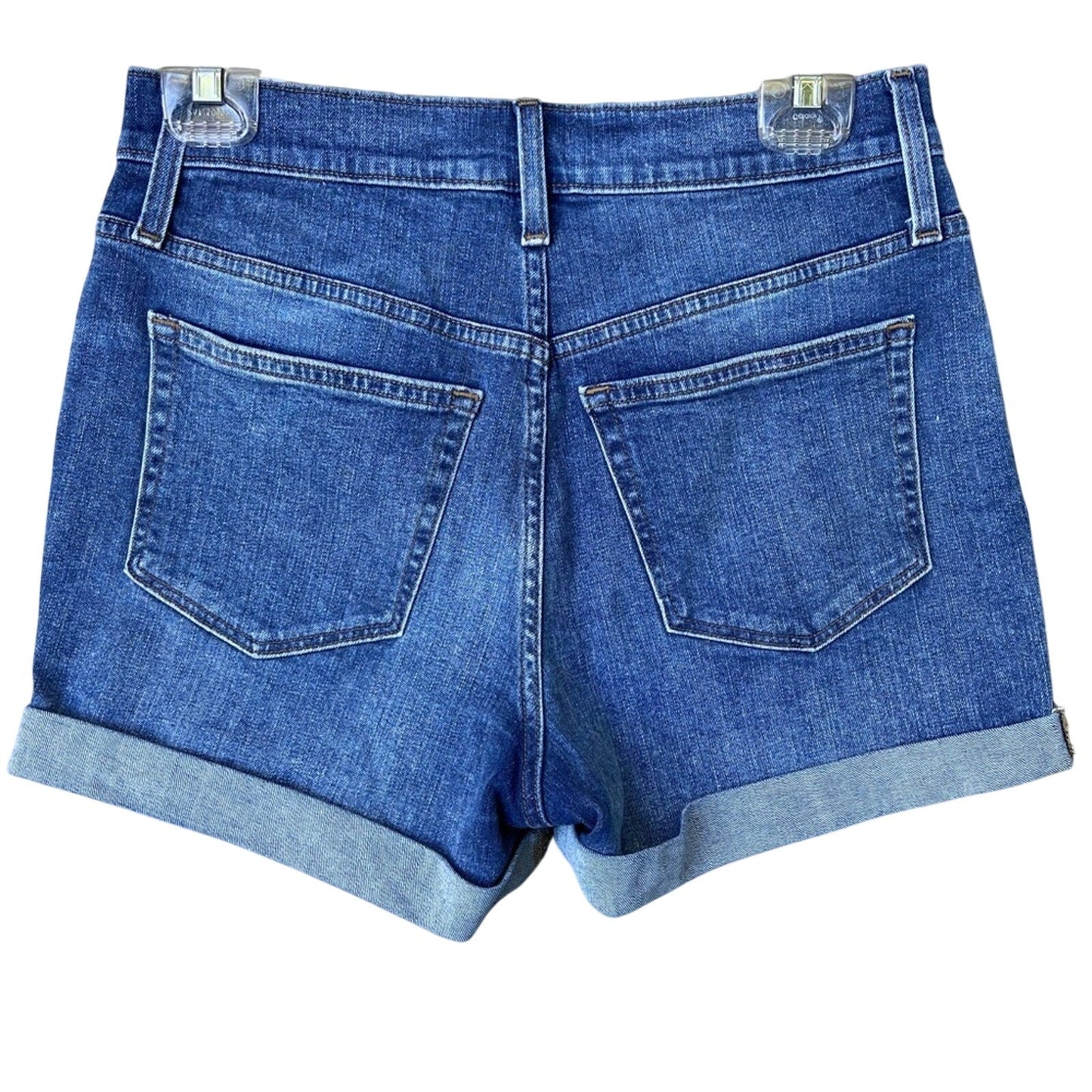 J. Crew Womens Medium Size 26 Jorts Factory Whiskered Denim Blue Jean Shorts