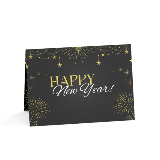 Stylish New Year Greeting Cards - Festive Holiday Stationery for Celebrations, Invitations, Gift Cards, and Special Occasions