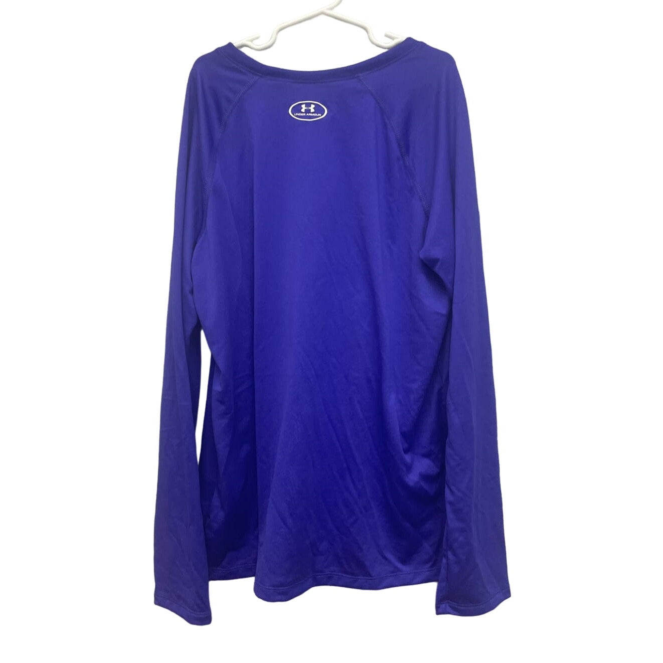 Under Armour Youth XL Long Sleeve Metallic Logo Loose Heatgear Athletic Tee