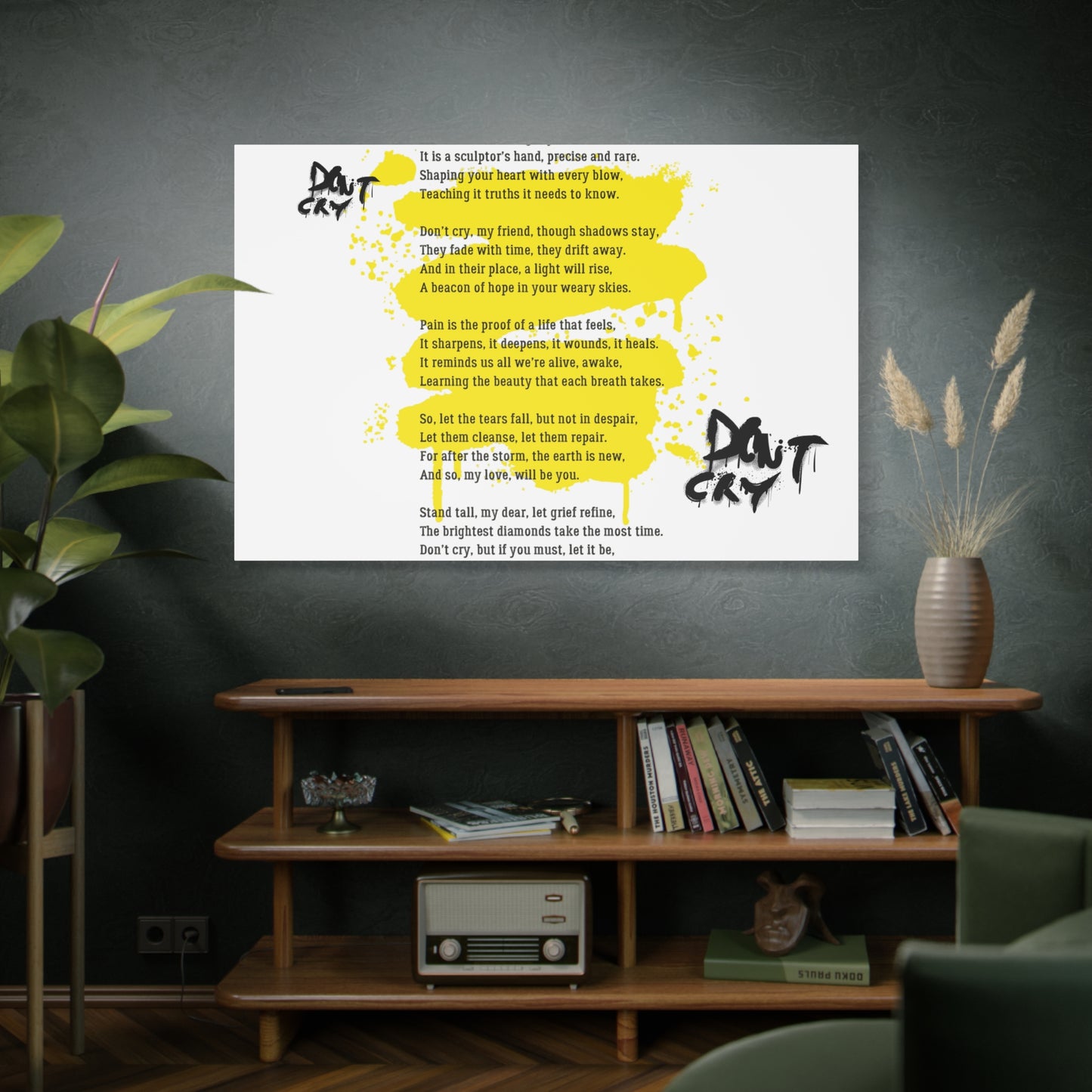 Inspirational Canvas Wall Art, Motivational Decor, Positive Quote, Home Office Wall Hanging, Unique Gift Idea, Modern Art Print