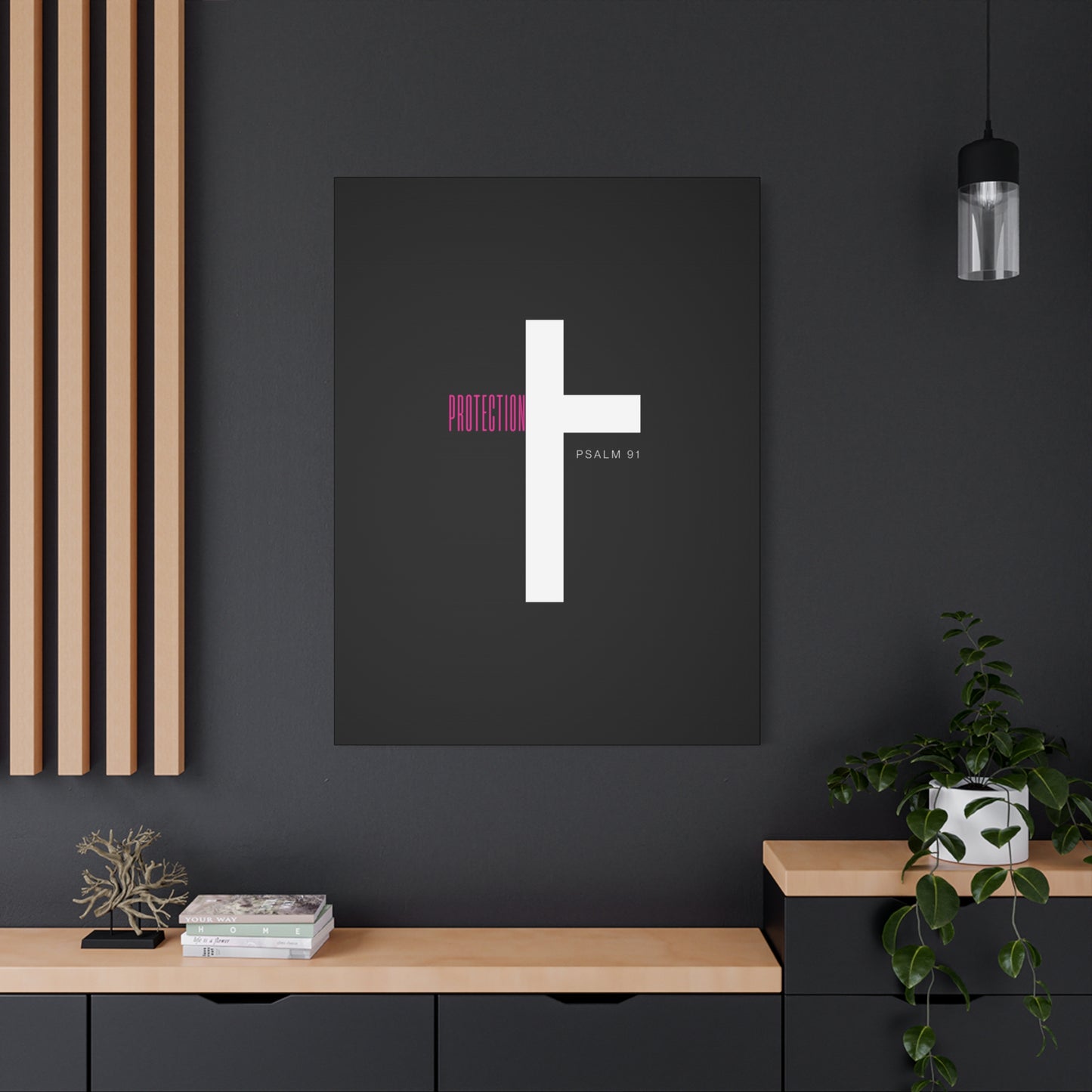 Faith-Inspired Canvas Print - Psalm 91, Home Decor, Wall Art, Christian Gift, Inspirational Decoration