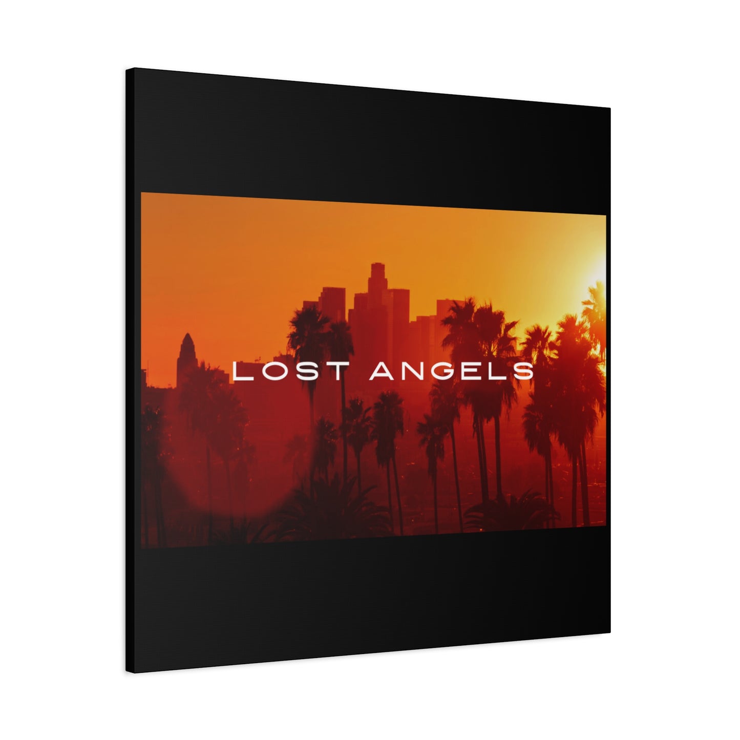 Lost Angels Wall Art Canvas | Sunset Cityscape Print, Home Decor, Gift for Art Lovers, Modern Living Room, California Vibe