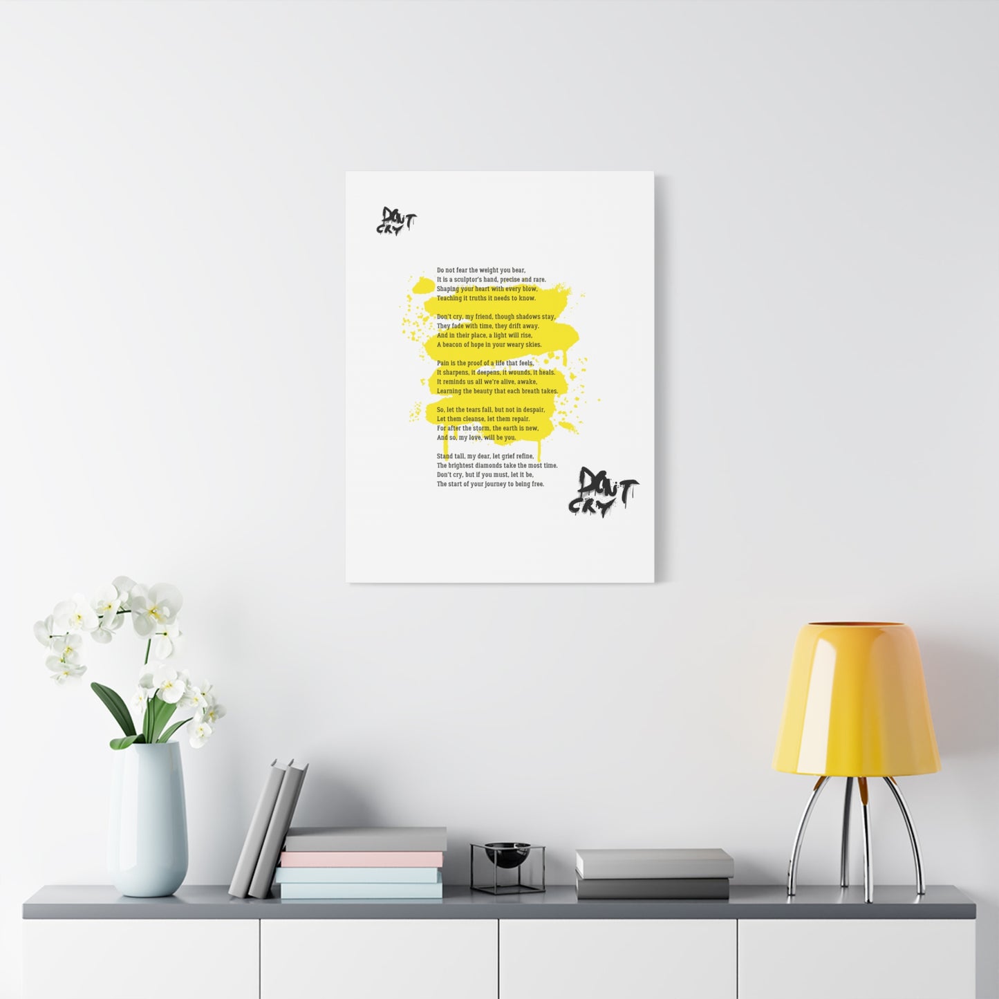 Inspirational Canvas Wall Art, Motivational Decor, Positive Quote, Home Office Wall Hanging, Unique Gift Idea, Modern Art Print