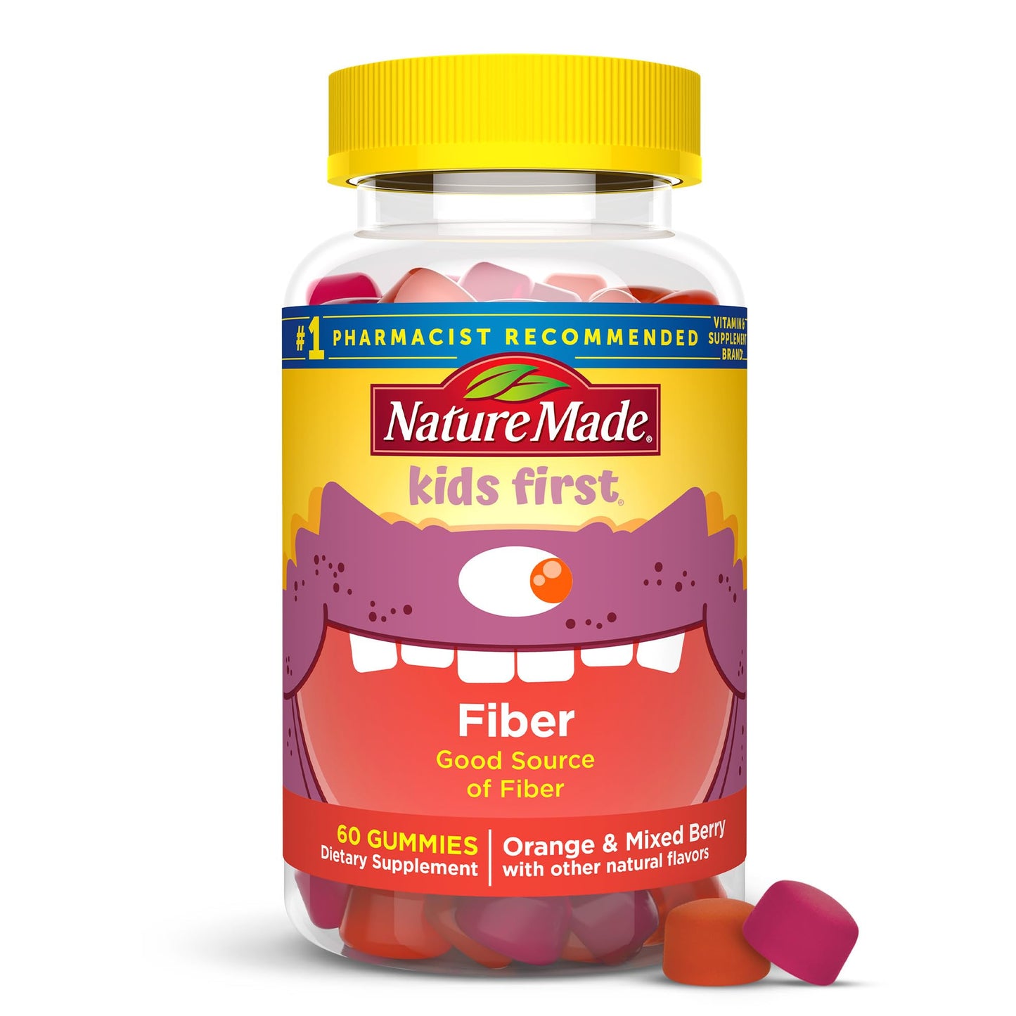 Nature Made Kids First Fiber Gummies Orange & Mixed Berry