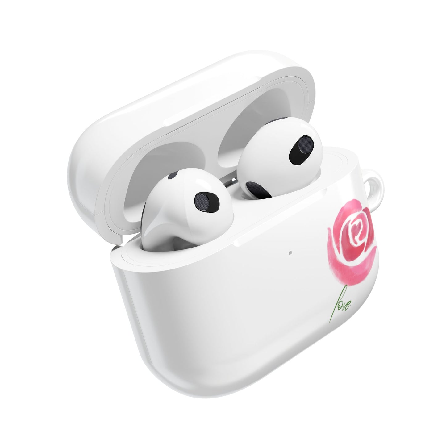Romantic Rose AirPod Case - Cute Floral Design, Gift for Her, Valentine's Day Present, Trendy Accessory, Love Theme
