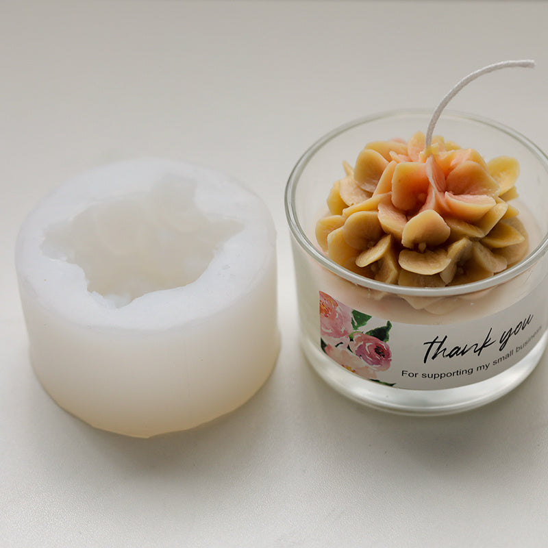 Hydrangea Shaped Handmade Candle Silicone Mold