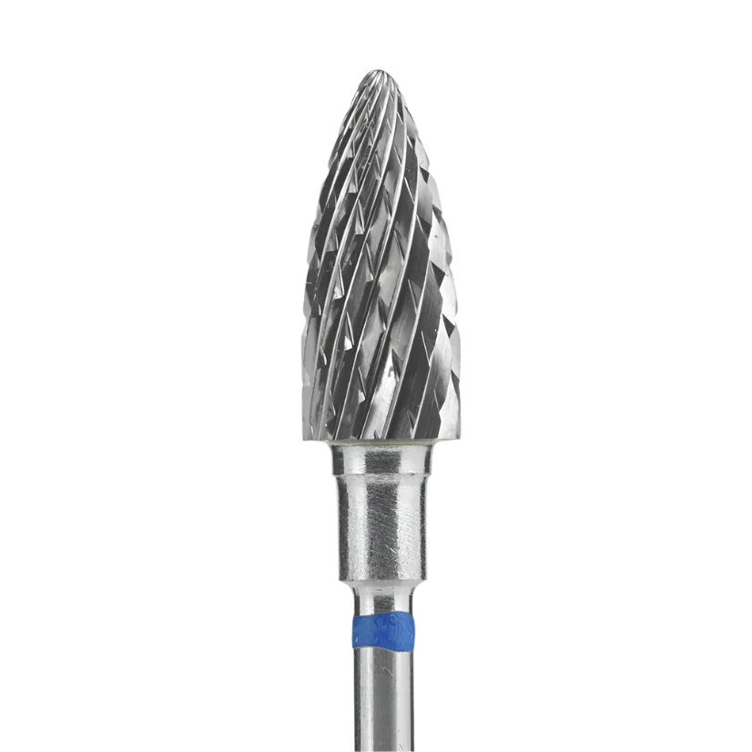 STALEKS - Carbide nail drill bit "Pine Cone" blue, 6/14mm (FT110B060/14) (#212)-1