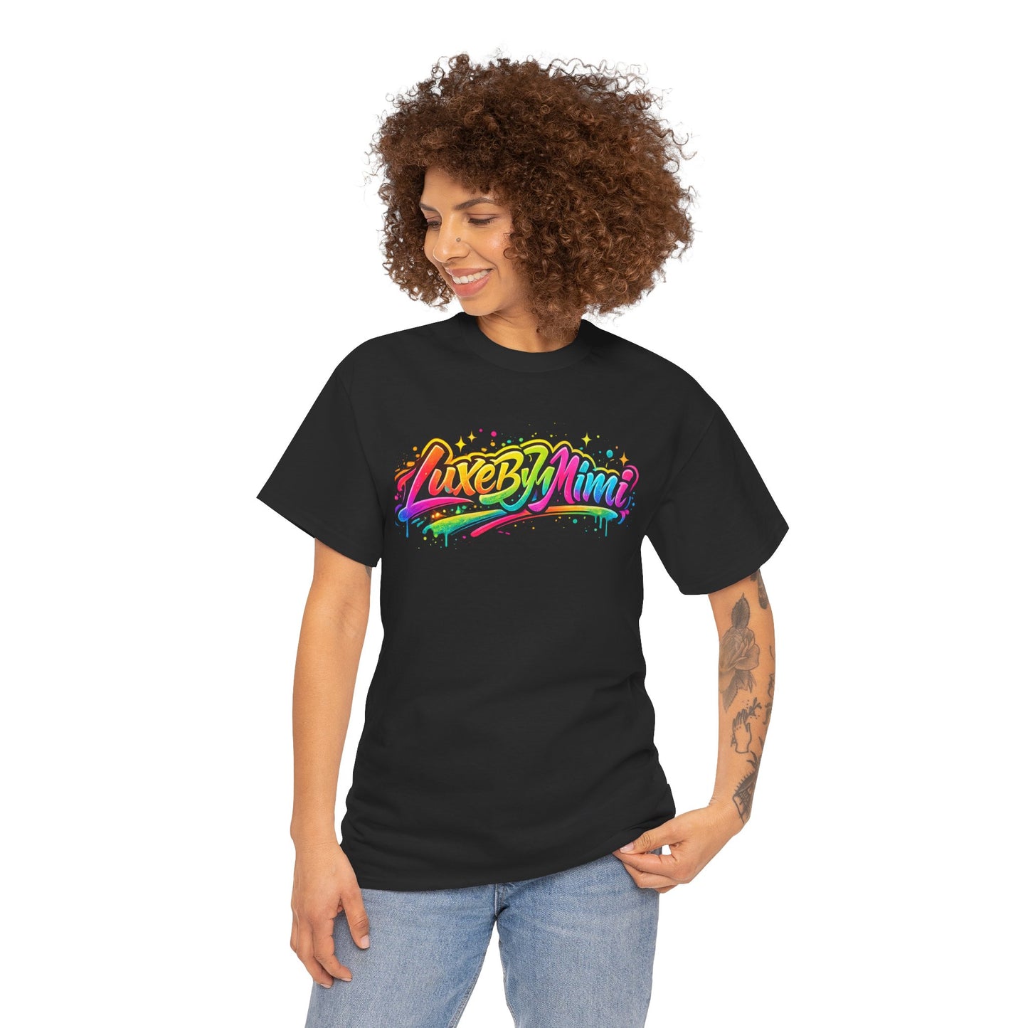 Graffiti Logo T-Shirt — 'Luxe By Mimi' Brand Colorful Streetwear Tee