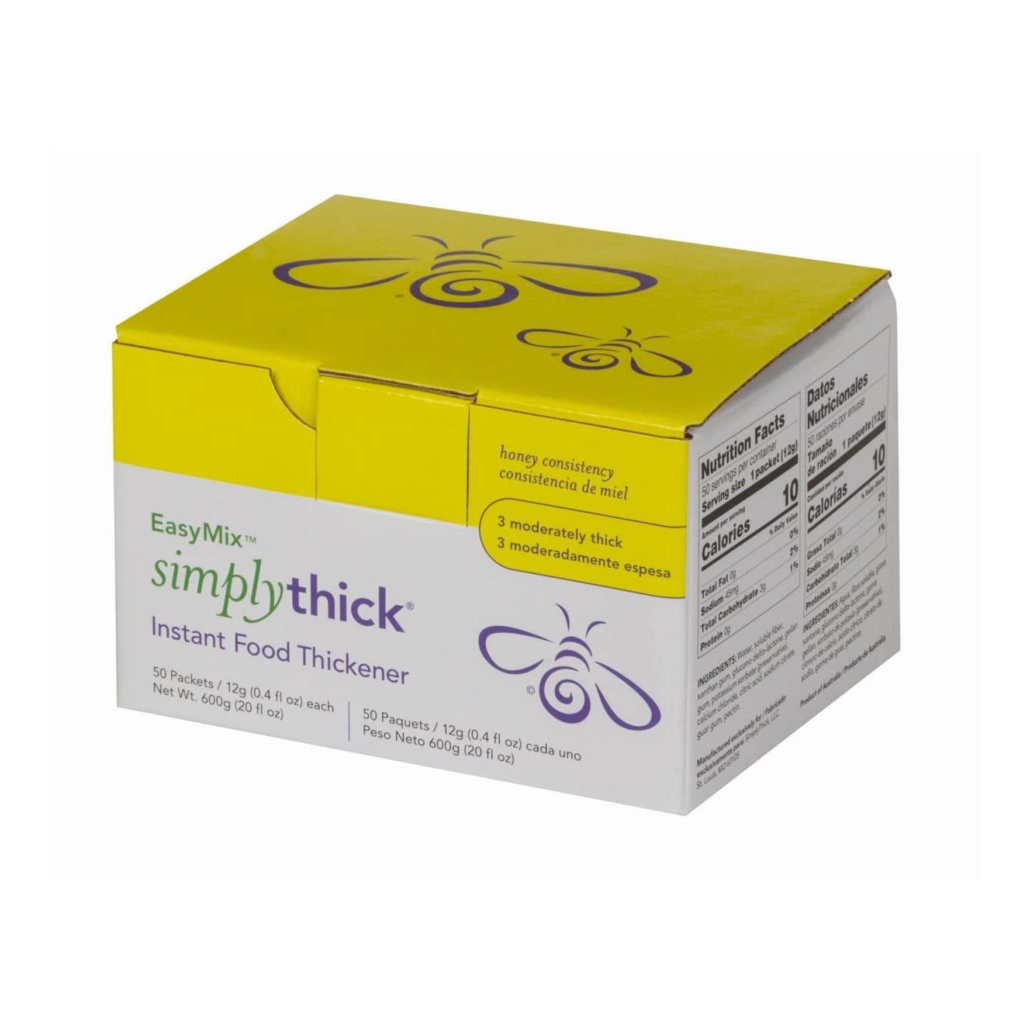 Simply Thick Gel Honey 50x12gm Ds