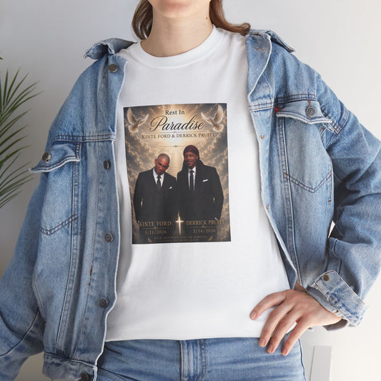 Memorial Tribute Tee — "Rest in Paradise" Funeral Remembrance Shirt