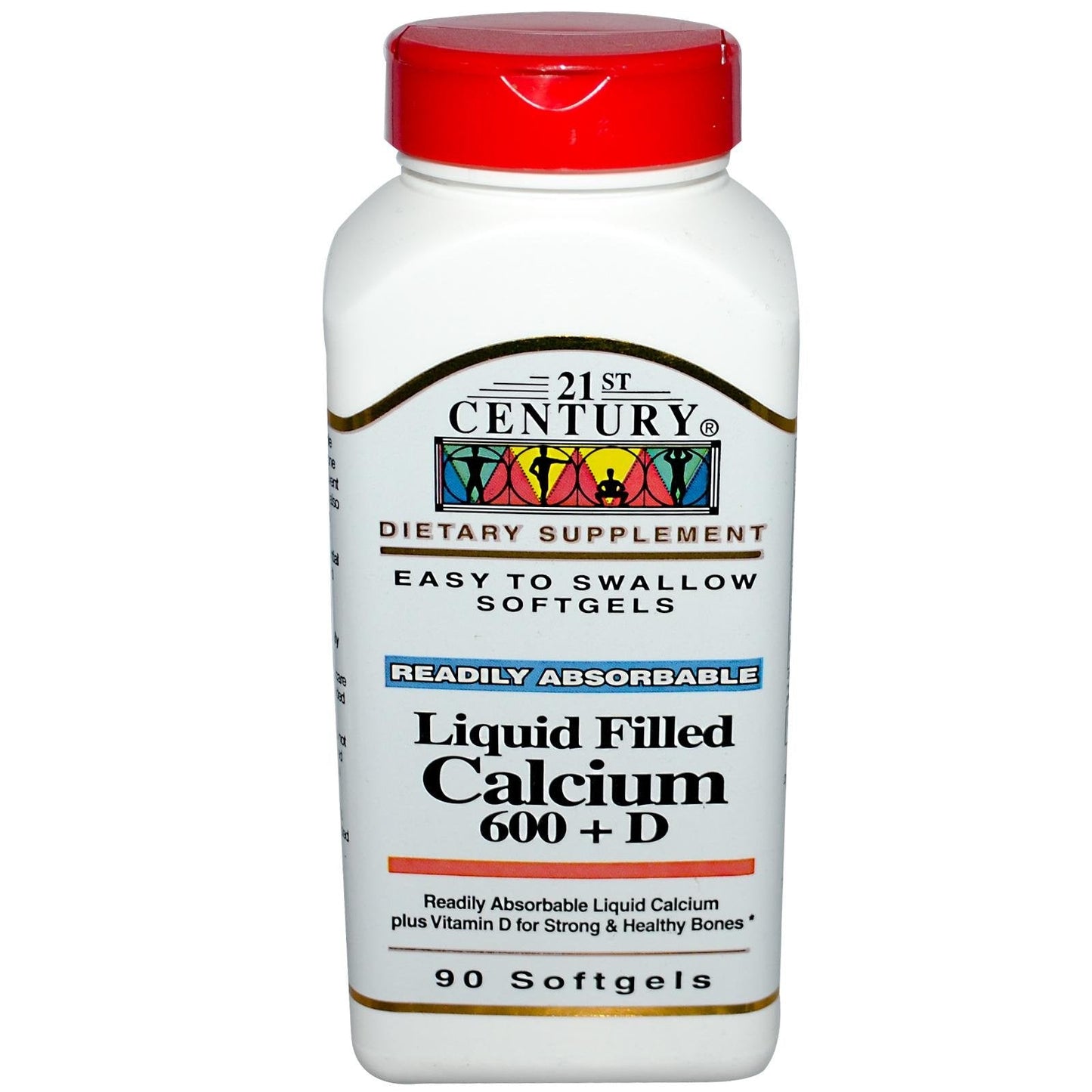 21st Century Calcium Plus D3 – 600mg (90 Softgels)