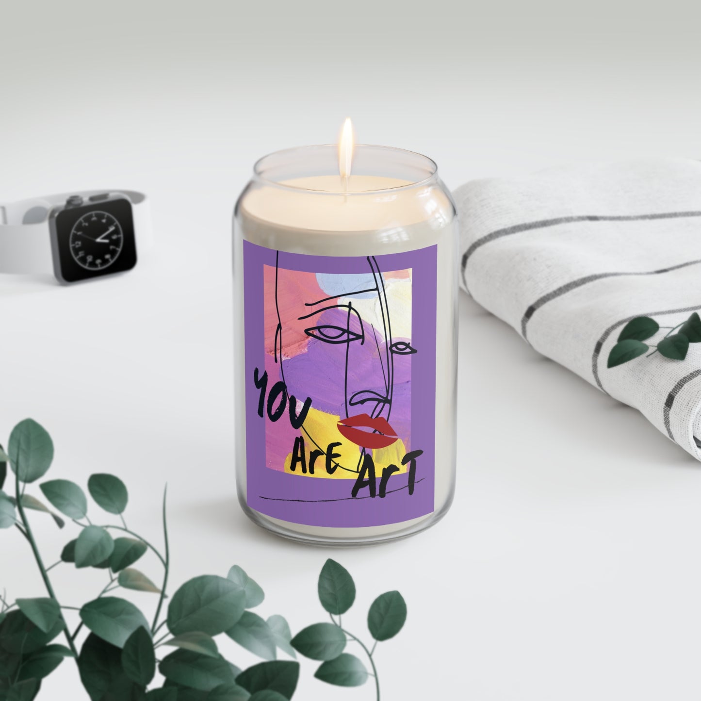 Artistic Scented Soy Candle - 'You Are Art', Aromatherapy Gift, Home Decor, Relaxation, Self-Care, Eco-Friendly Candle, Unique Gift