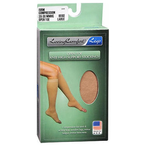 Scott Specialties Loving Comfort Knee-High Compression Hose - Beige - Large