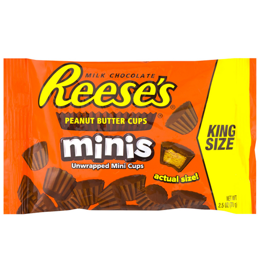 Reese's Minis Milk Chocolate Peanut Butter Cups – King Size (2.5 oz)